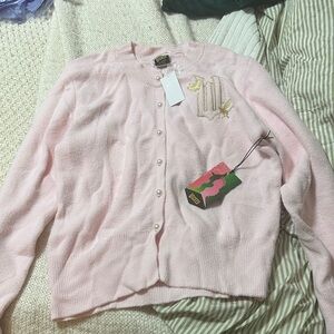 Elegant Pink Cardigan by Lizwear
